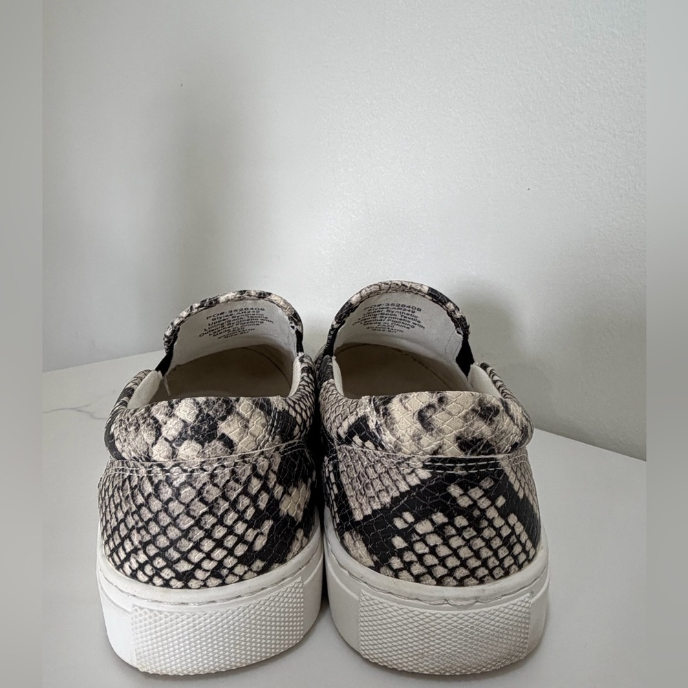J.CREW Size 8.5 Factory Road Trip Snakeskin Slip-On Shoes Sneakers - Picture 9 of 10